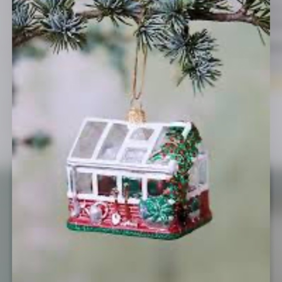 Anthropologie Terrain Winter Green House Christmas Ornament - Picture 1 of 1